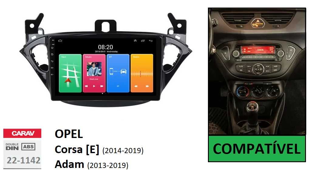 Rádio 2DIN 9" [4+32GB] • Opel CORSA [E] • ADAM • MOKKA • KARL Android