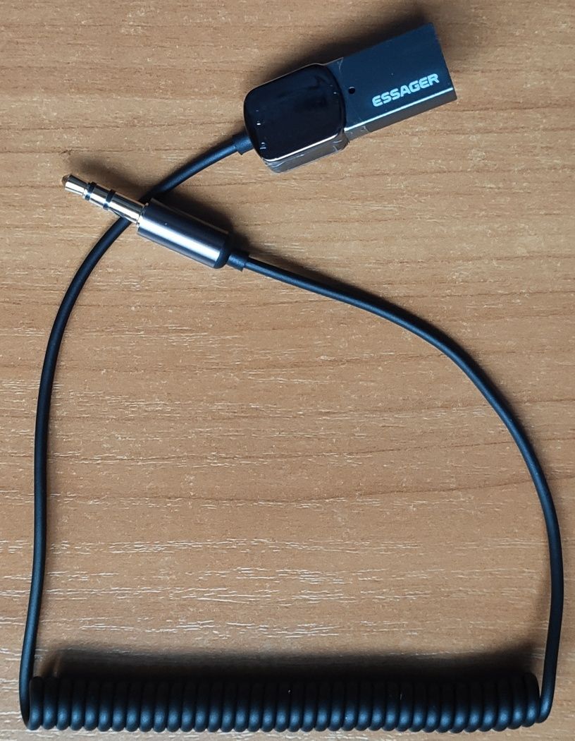 Bluetooth приймач Essager з USB на гніздо 3,5мм, Aux, Bluetooth 5,0.