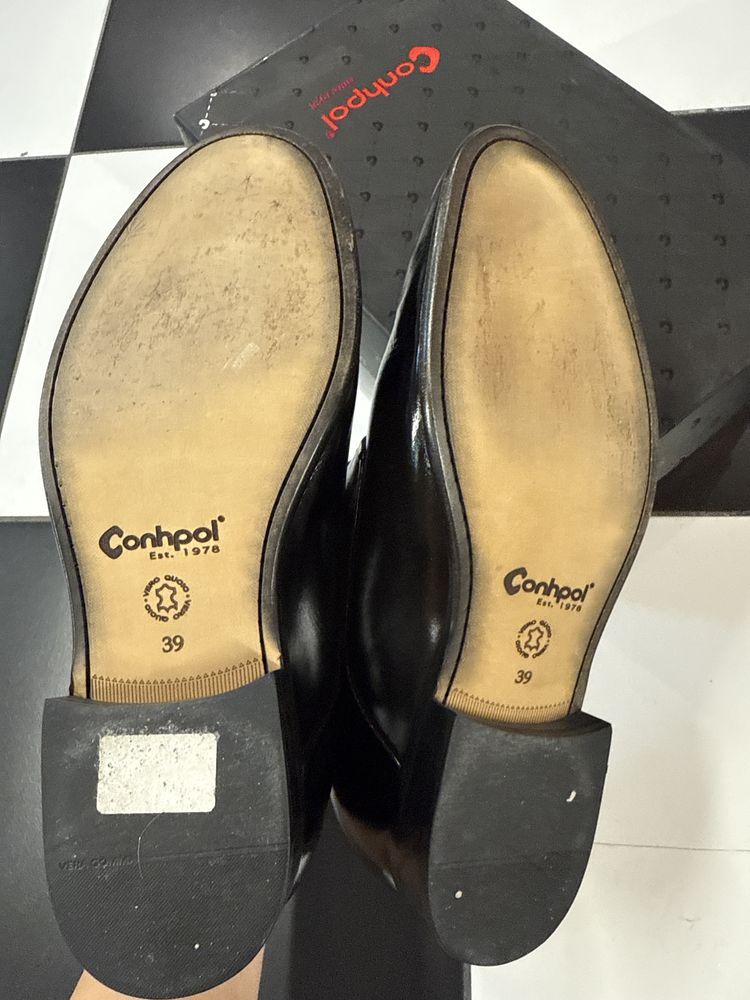 Buty męskie eleganckie skórzane  39
