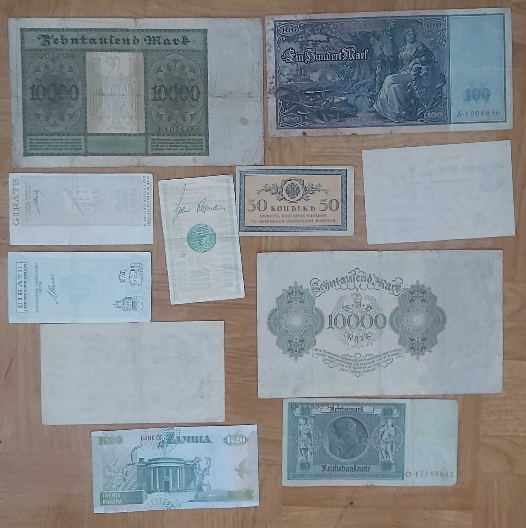 Zestaw 11 banknotów - Niemcy, Włochy, Rosja  TANIO !! !!