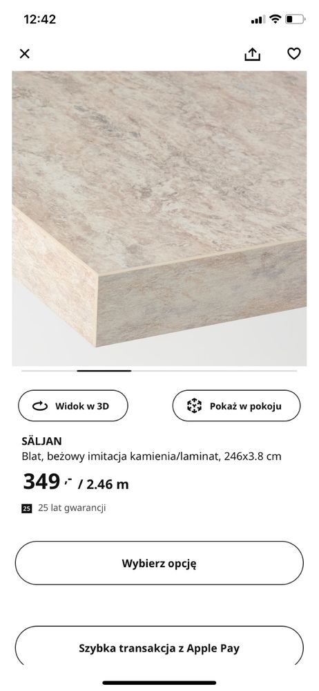 Blat Ikea SÄLJAN nowy