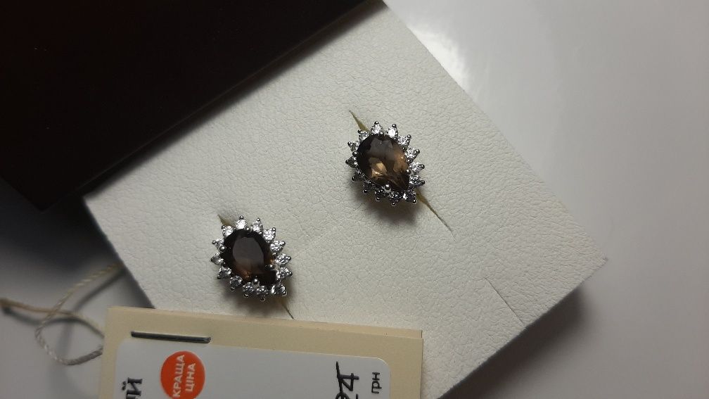 Сережки серебряные