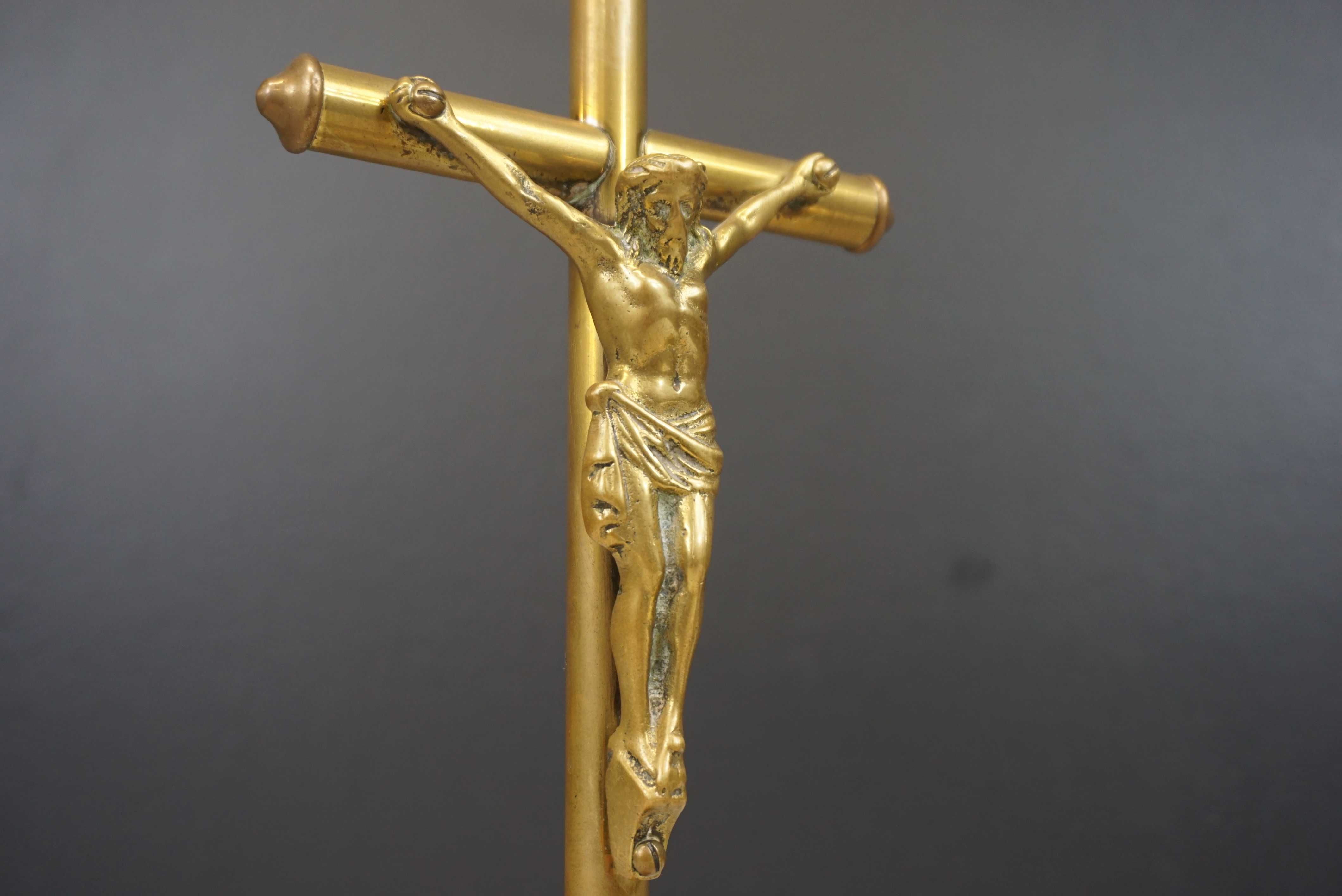 Krzyż pasyjka lichtarz świecznik stary zestaw kolędowy mosiądz