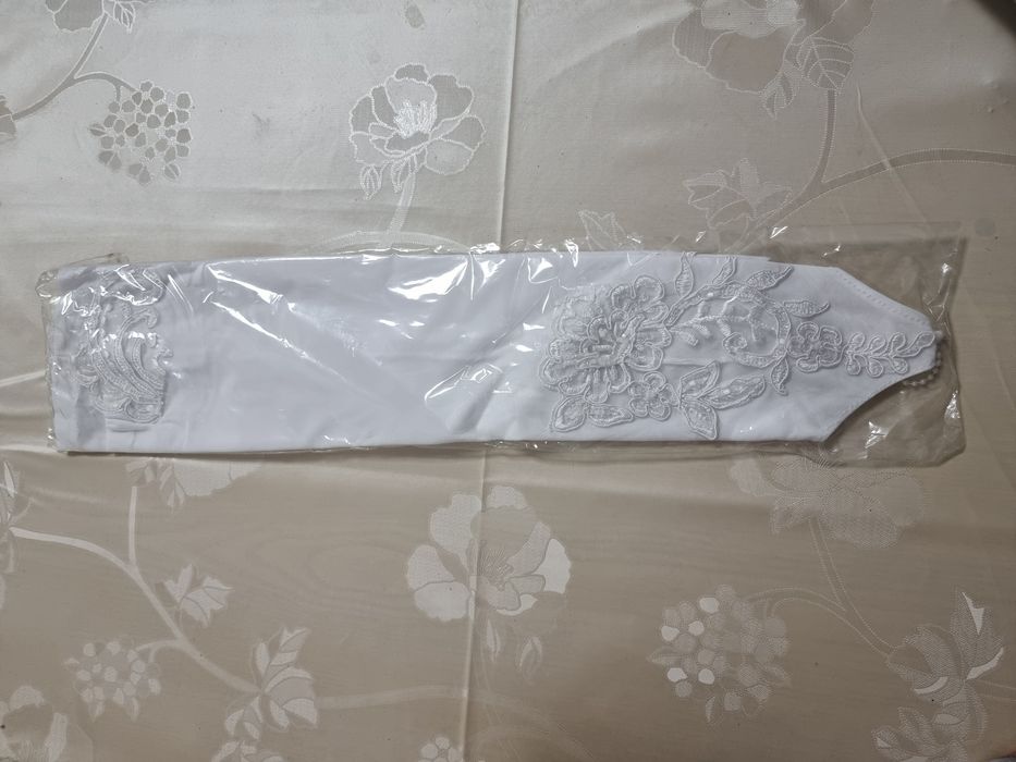 Перчатки свадебные белые білі рукавички костюм для танців