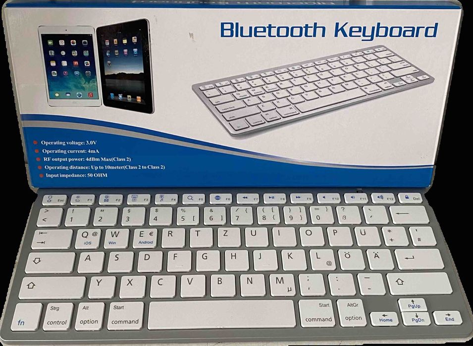 Тонка бездротова Bluetooth клавіатура PC iMac iPad Android iOS