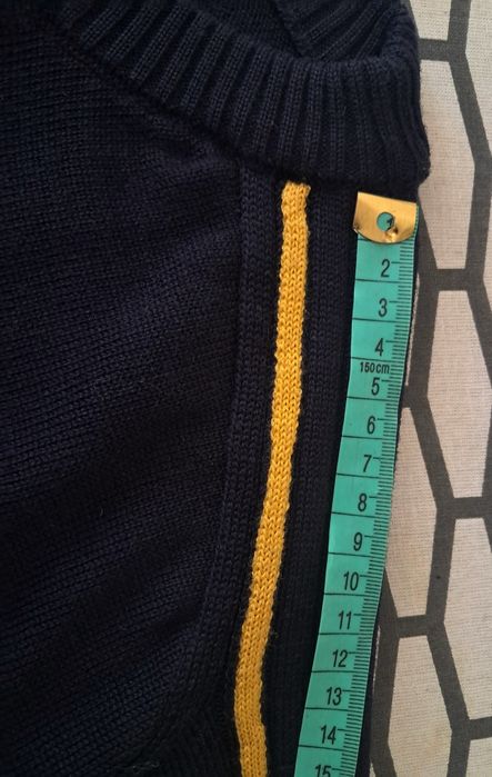 Sweter granatowy z merino XXL