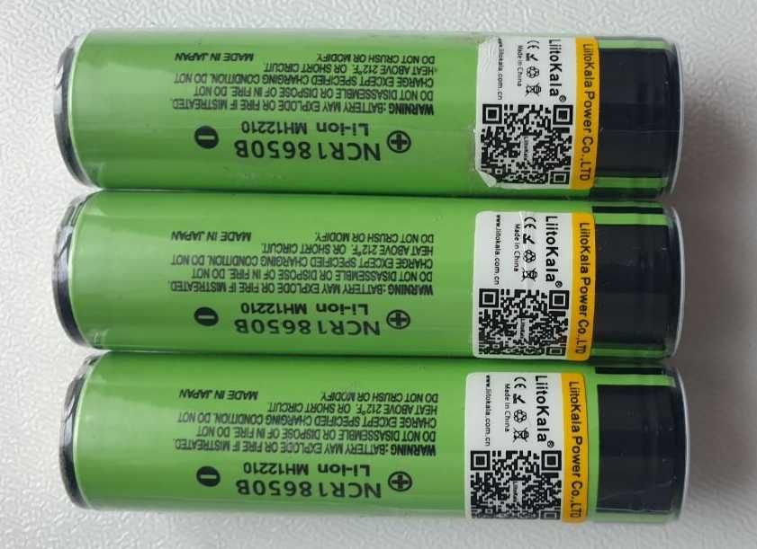 Li-ion аккумулятори LiitoKala 3400 mAh майже нові (ціна за 3)