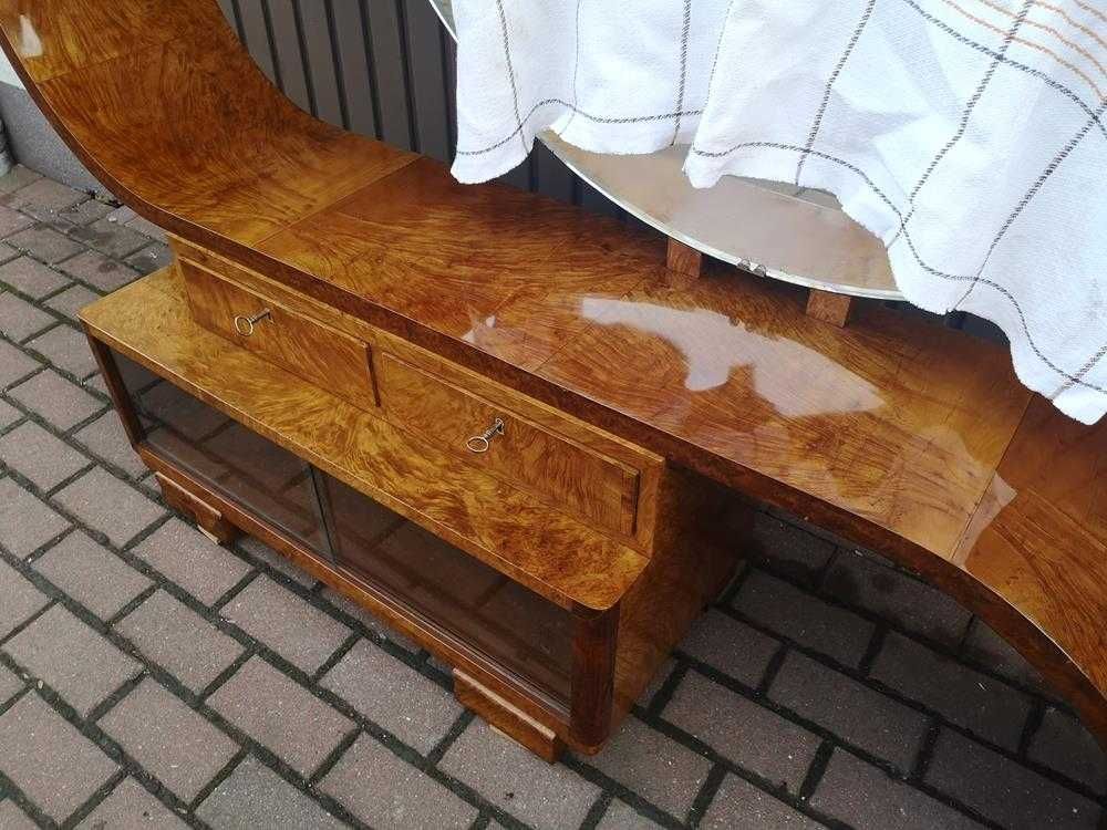 Toaletka Art Deco Politura Orzech-Unikat Stara Antyk Po Renowacji.