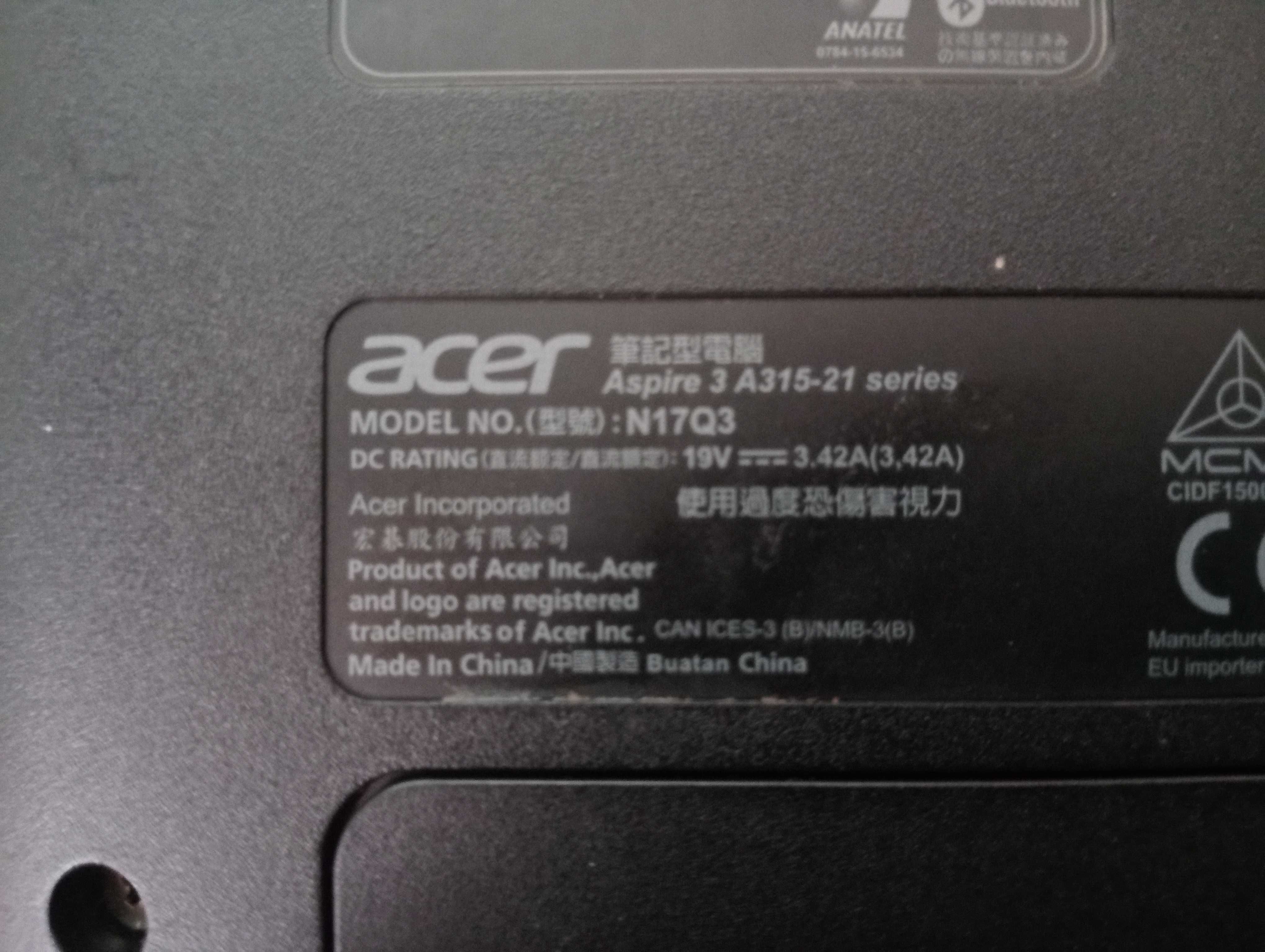 Portátil Acer Aspire3 A315