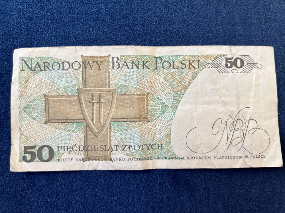 Banknot Polska polski 50 złotych z 1988 roku idealny okazja tanio