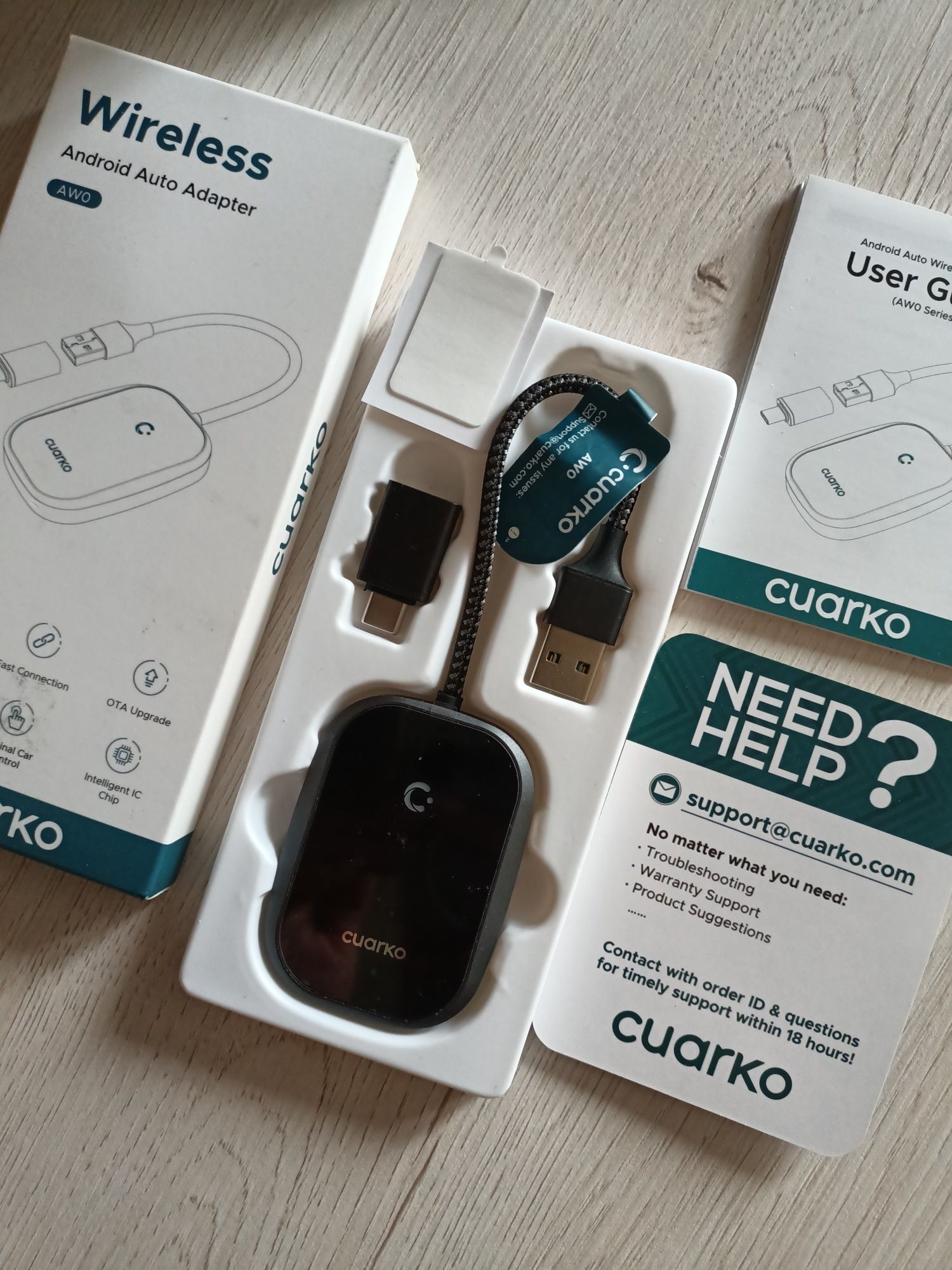 Bezprzewodowy Car Play Wireless Android Auto Adapter