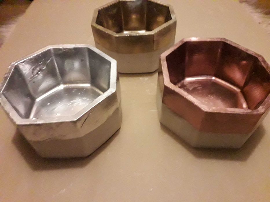 osłonki doniczki do sukulentów kaktusów świeczniki popielniczka zestaw