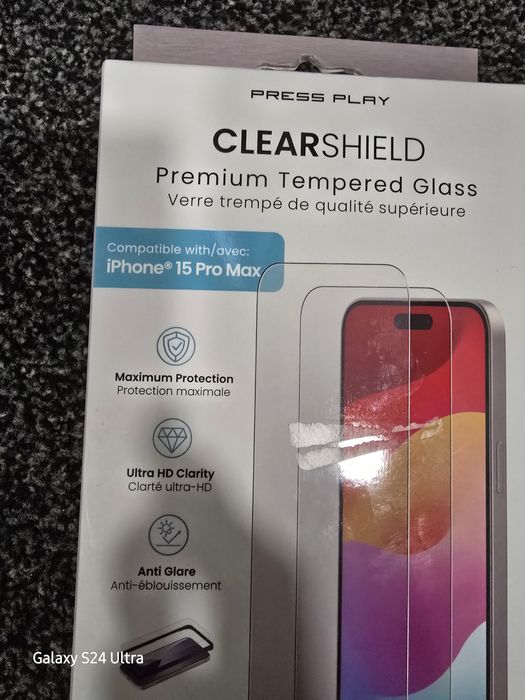 iPhone 15 ProMax szkło ochronne podwójne opakowanie x2
