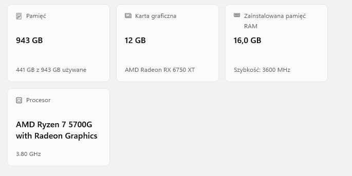 Zestaw komputer stacjonarny gameingowy i monitor /  komputer do gier