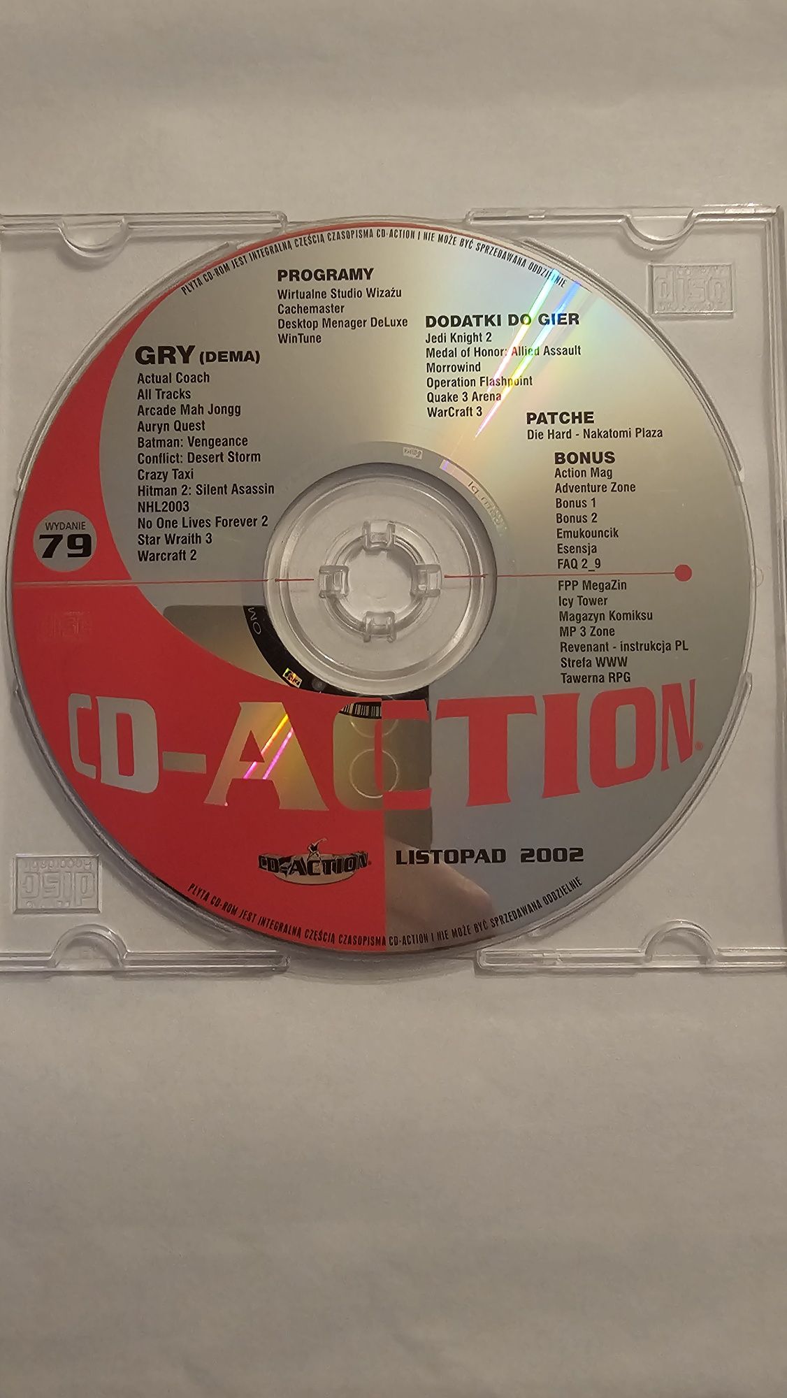 Sama płyta z gazety Cd-action nr.79 . 11/2002 . Dema gier na Pc I inne