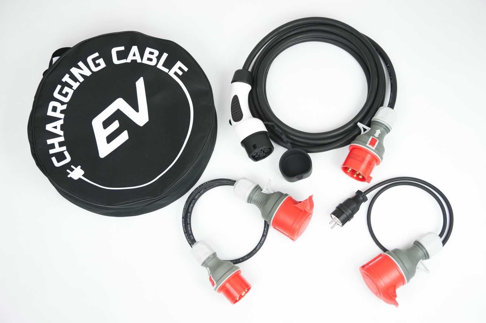Polski kabel do ładowania aut elektrycznych 3 fazy 5M 32A  CHARGING EV