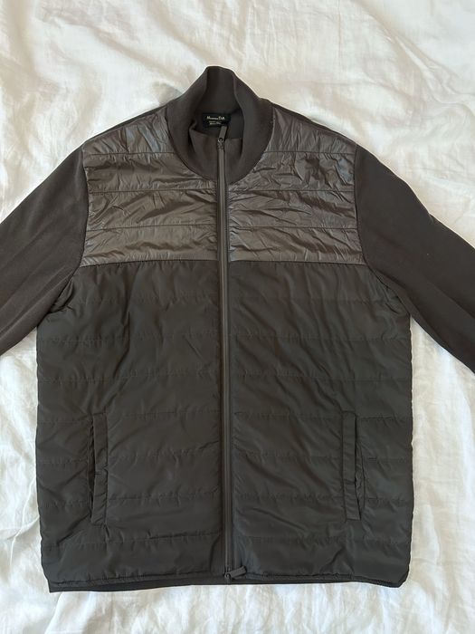 Kurtka męska Massimo Dutti Extrafine Cotton brązowa/szara