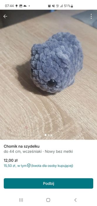 Chomik na szydełku