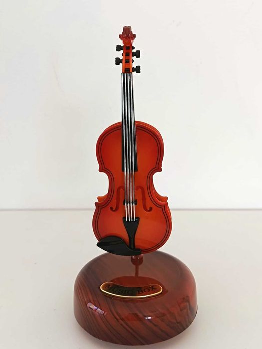 Caixa de música giratória - Violino