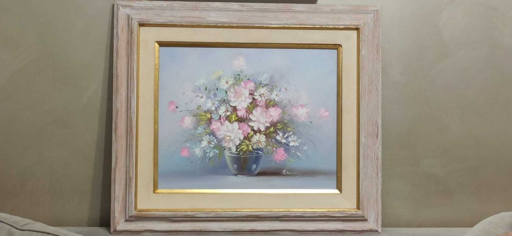 Stary obraz olejny na płótnie – sygnowany