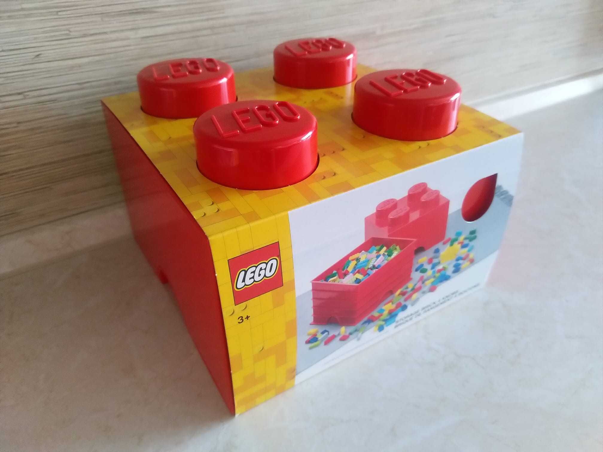 OKAZJA Pojemnik zamykany LEGO pudełko na klocki czerwony Wysyłam