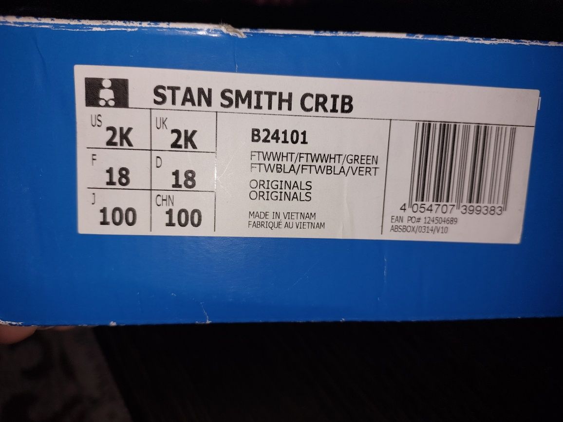 Adidas stan smith crib infants детские пинетки оригинал