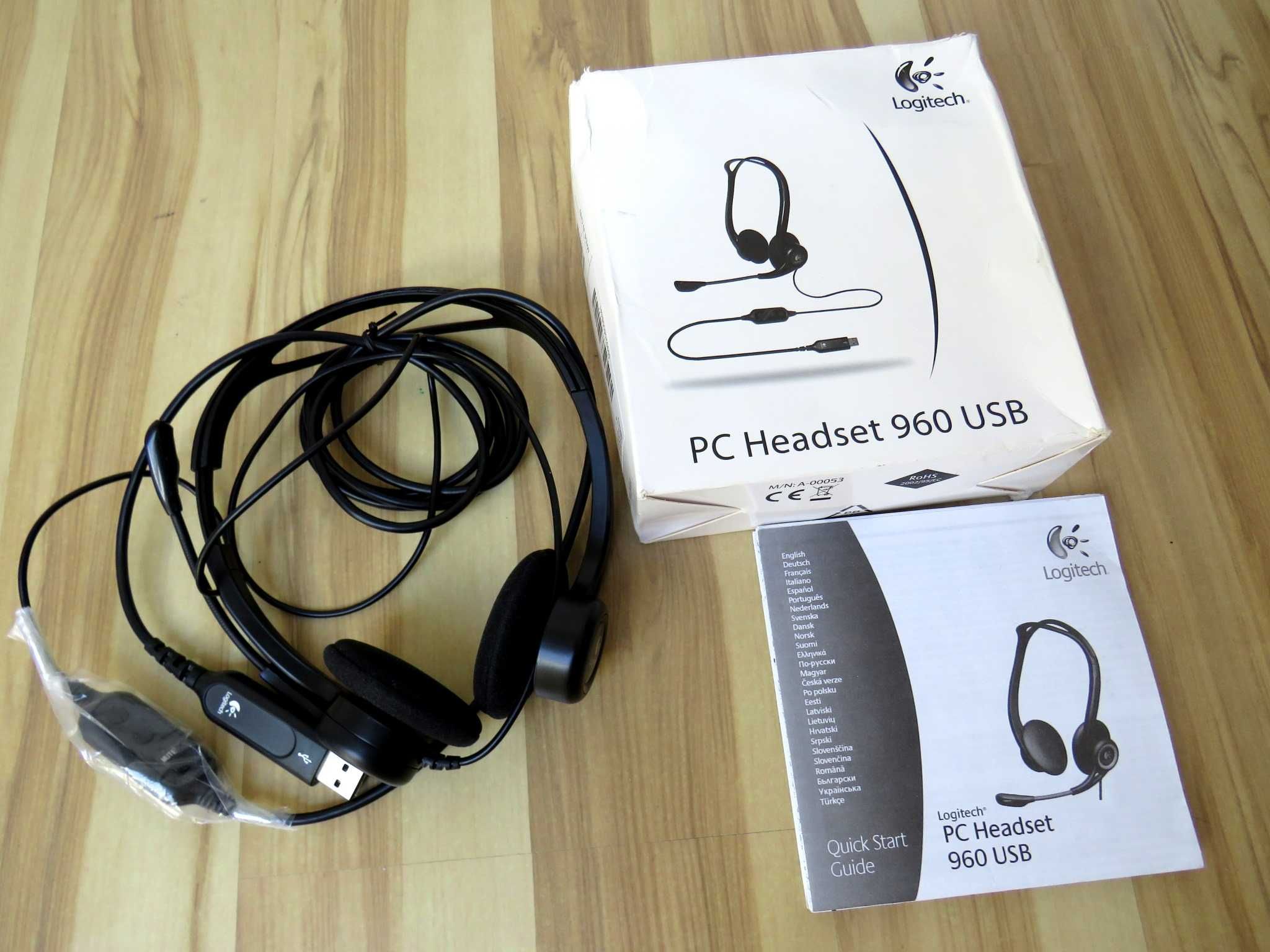 Logitech PC 960 słuchawki przewodowe z mikrofonem OKAZJA