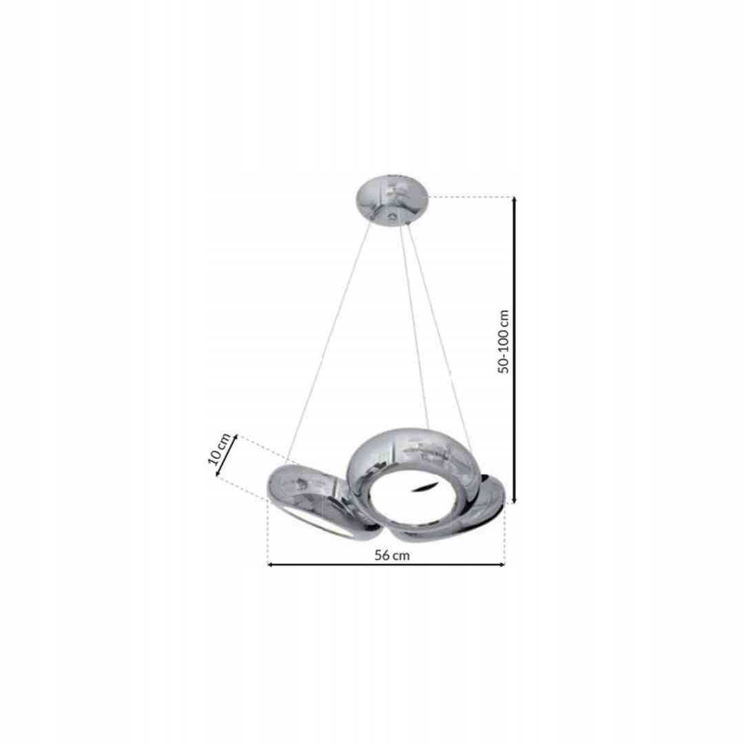 Lampa wisząca Mercurio chrom 3 x LED Eko-Light