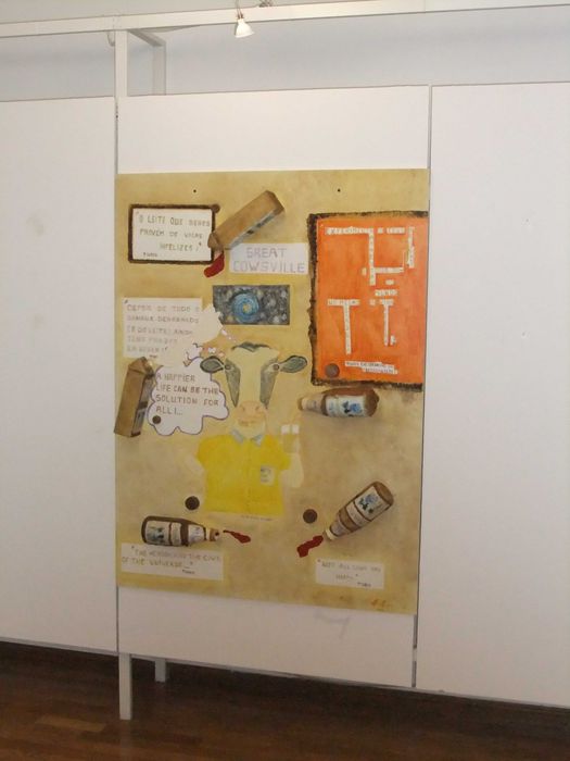 Quadro em acrílico e óleo (pintado em MDF], estilo "Pop Art".