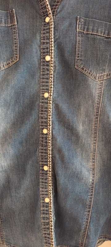 Koszula jeans taliowana
