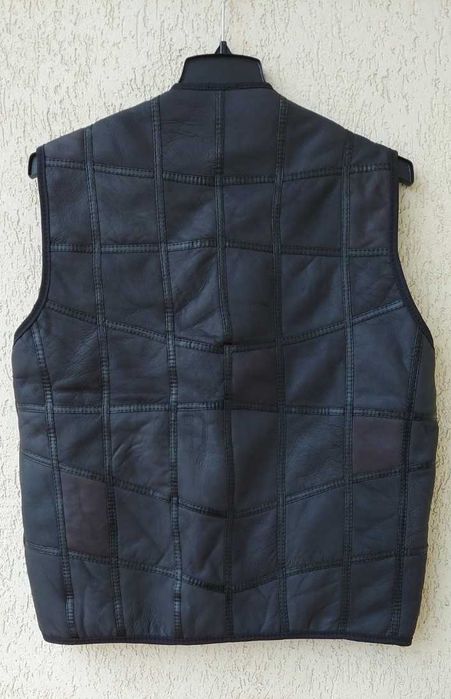 Жилет мужской, кожаный, на натуральной овчине, новый, р. XL, Турция