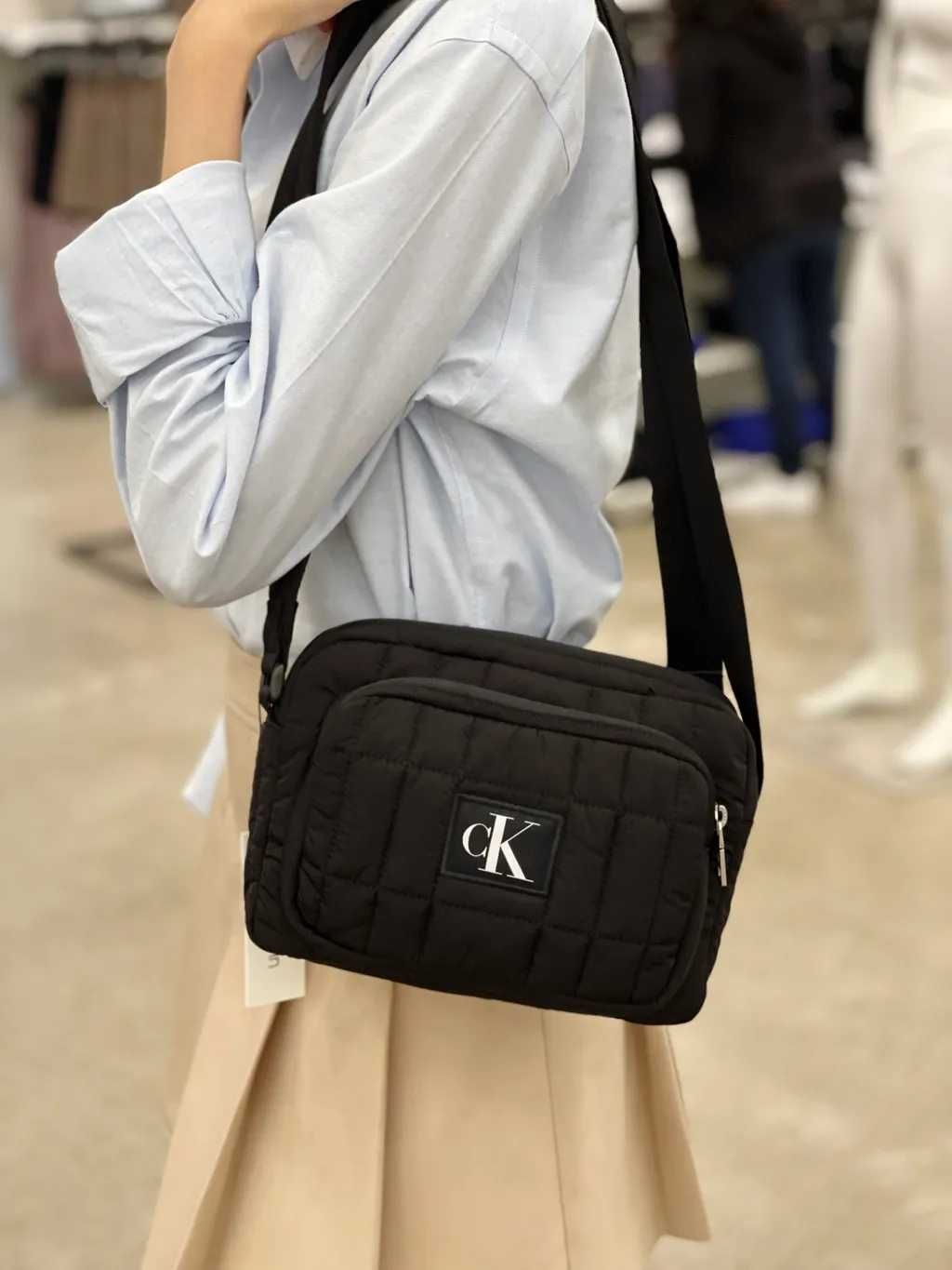 Новая сумка calvin klein (ck black city quilted camera bag) с америки