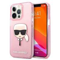 Karl Lagerfeld Etui iPhone 13 Pro Max Różowy Hardcase Glitter