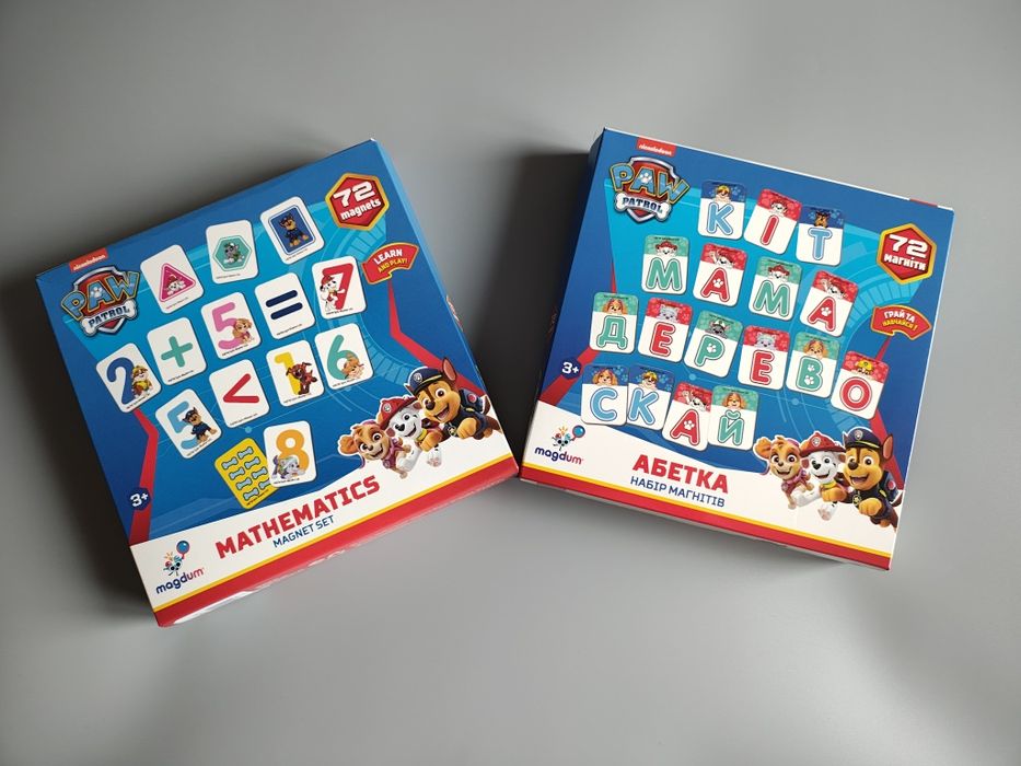 Набір магнітів Magdum Щенячий патруль Абетка і Математика