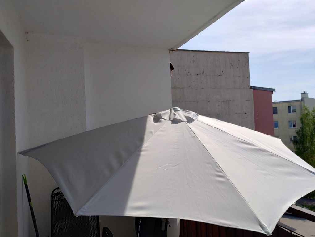 Parasol ogrodowy balkonowy Bima połówkowy szary