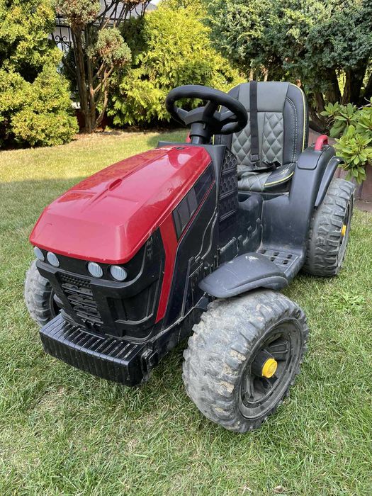 Duży Traktor na akumulator Pilot Miękkie koła Skóra 2 Silniki Ciągnik