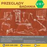 Konserwator Przeglądy Badania UDT wózki podesty żurawie suwnice