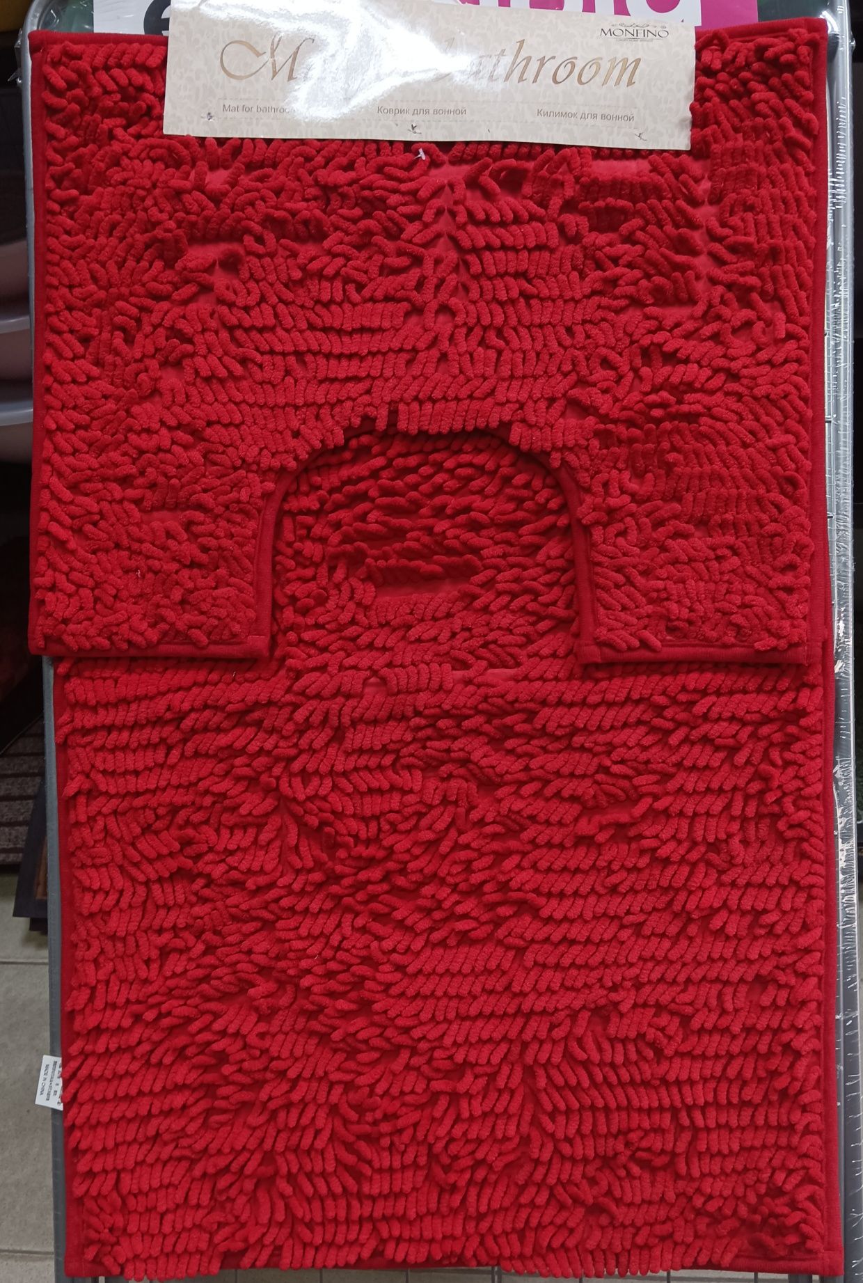 Килимок коврик в ванную туалет прямой набор комплект ковров лапша