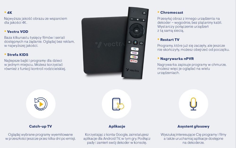 Pilot do dekodera Vectra Smart 4K Bluettoh NOWY
