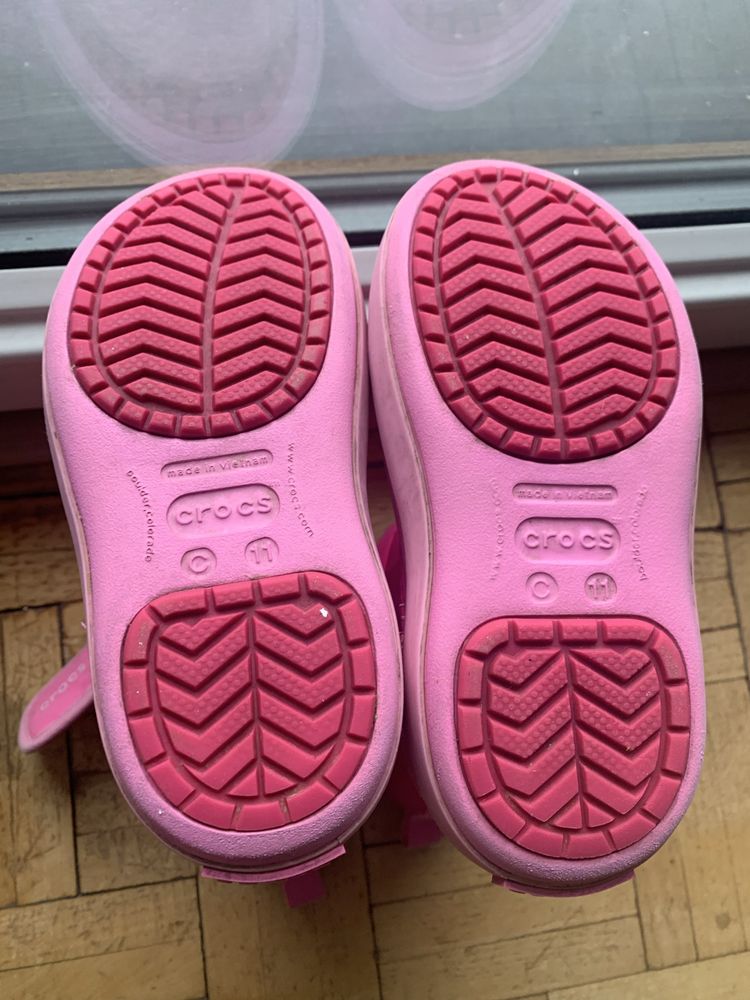 Buty Crocs C11 śniegowce ciepłe  28 29 różowe zimowe jesienne .