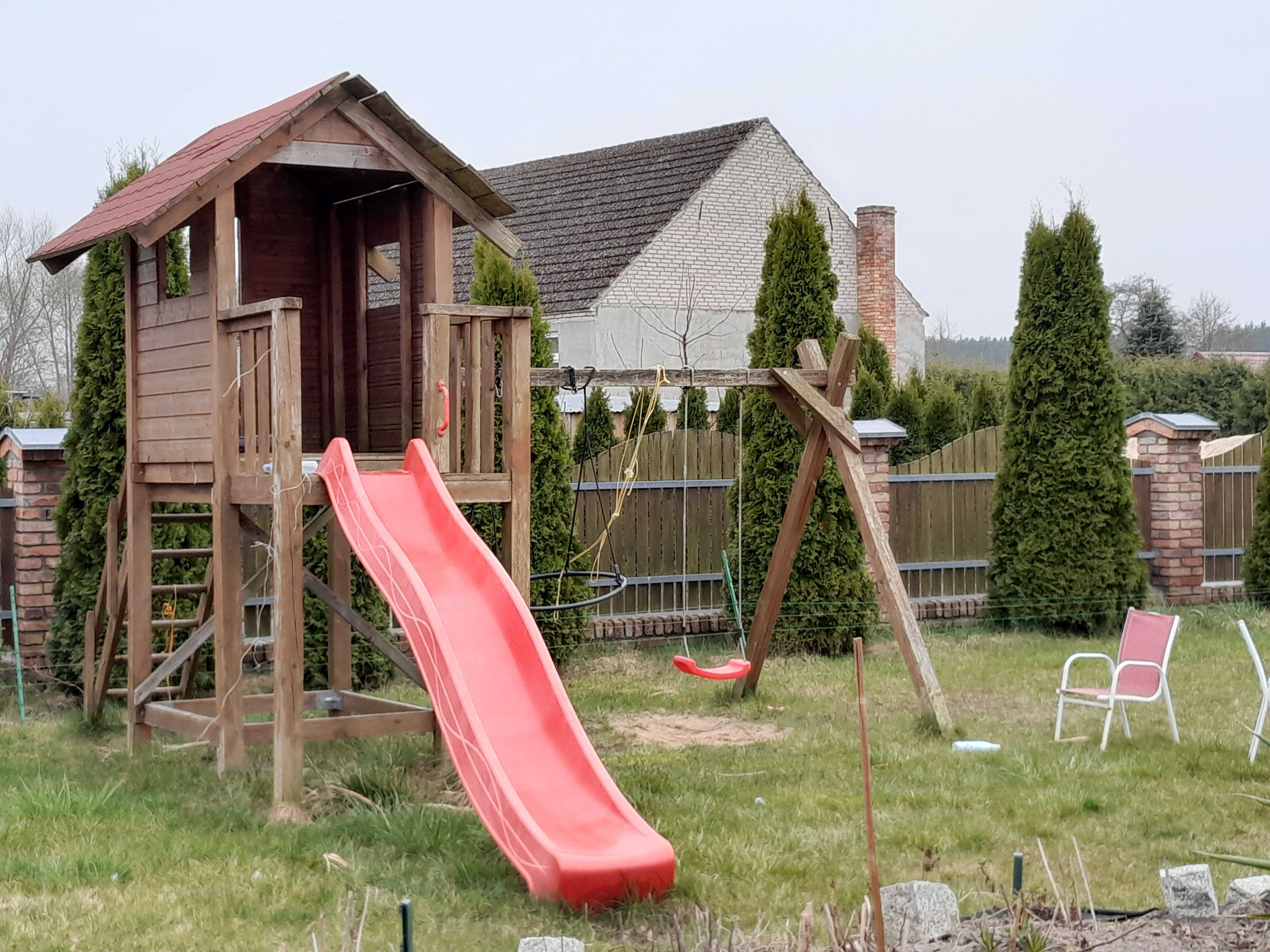 Domek Ogrodowy Dla Dzieci Huśtawka Plac Zabaw