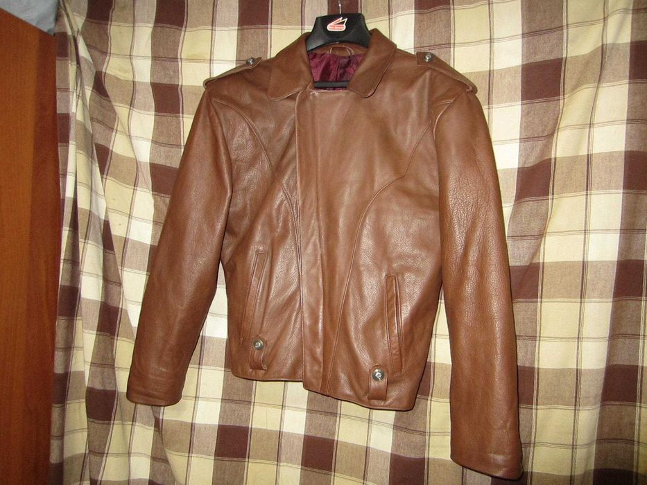 Куртка Косуха Пилот Бомбер Кожаная Мужская Авиатор Мото TOP GUN B-15 M