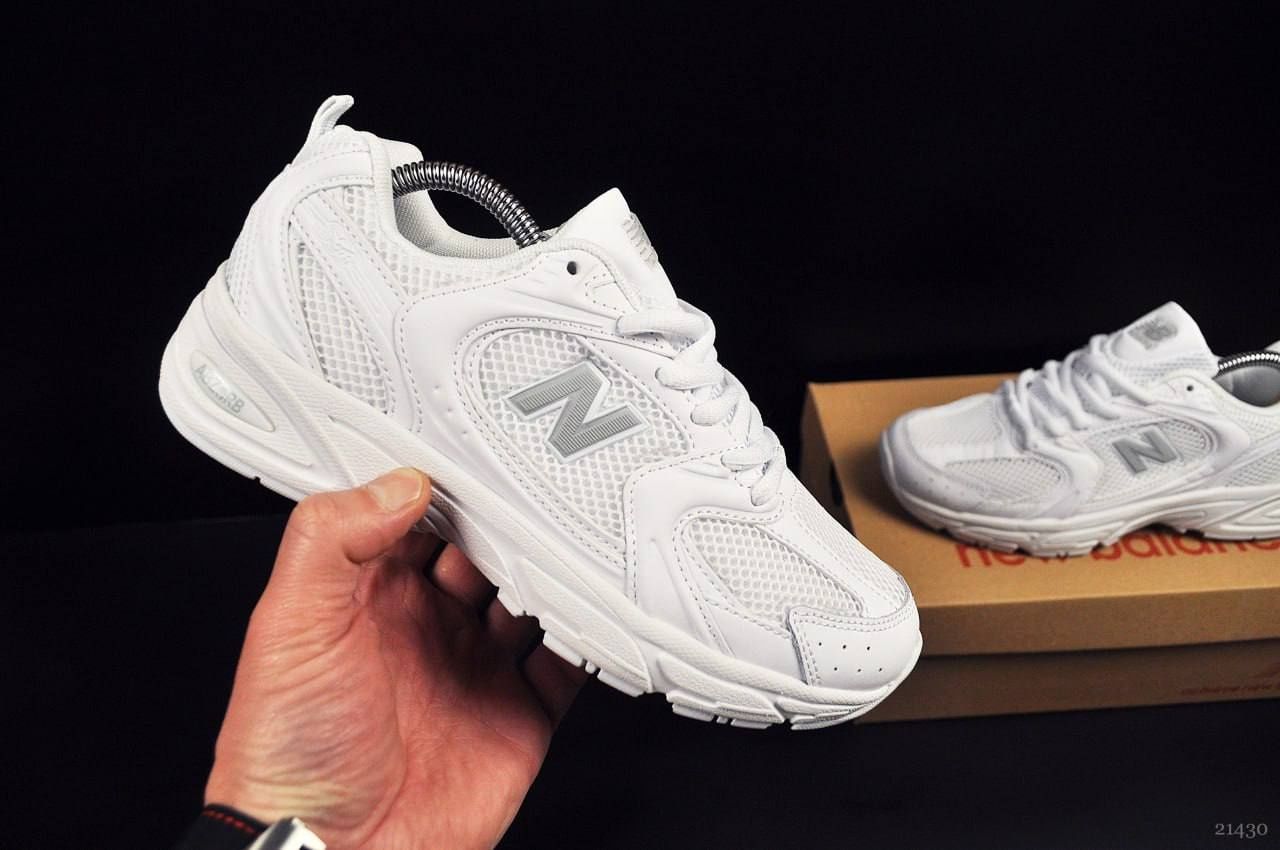 Женские Кроссовки New Balance Белые Кожаные Кроссовки Нью Баланс