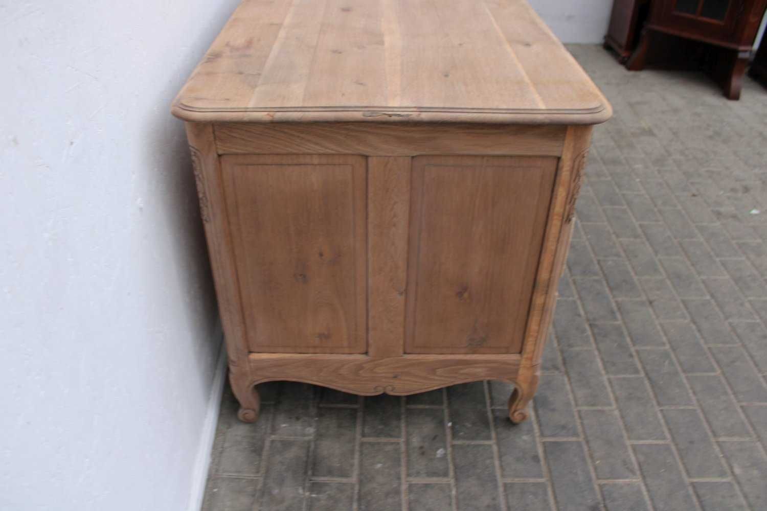 Oczyszczone dębowe gabinetowe biurko ludwikowskie 142cm 278