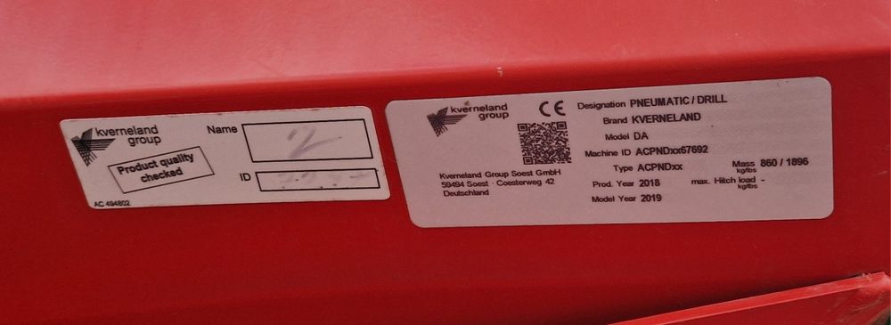 Siewnik pneumatyczny Kverneland DA