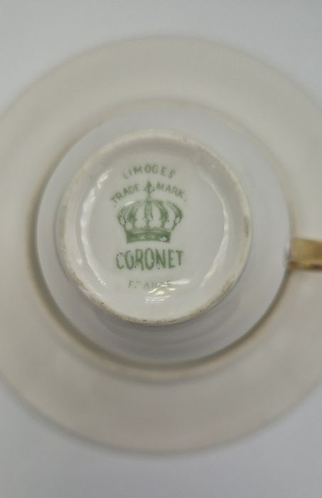 Filiżanki do kawy, Limoges Francja, 5 sztuk