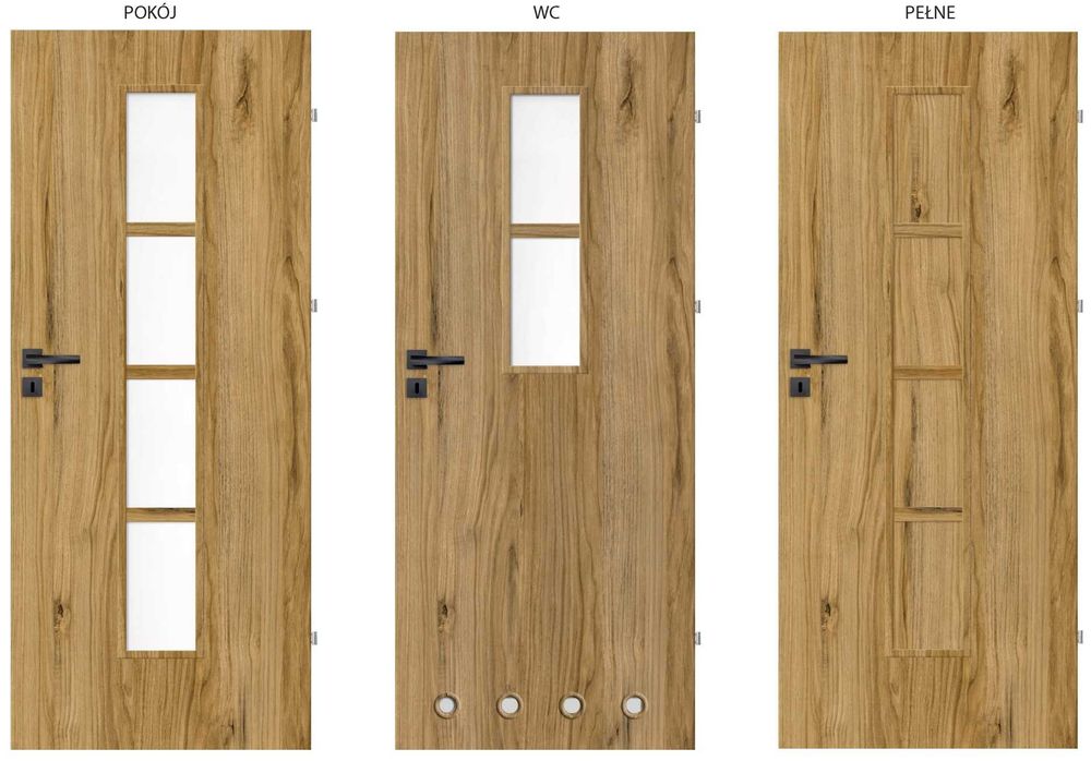 Drzwi przylgowe płytowe MILA Dąb Catania - od ręki! ALLDOOR