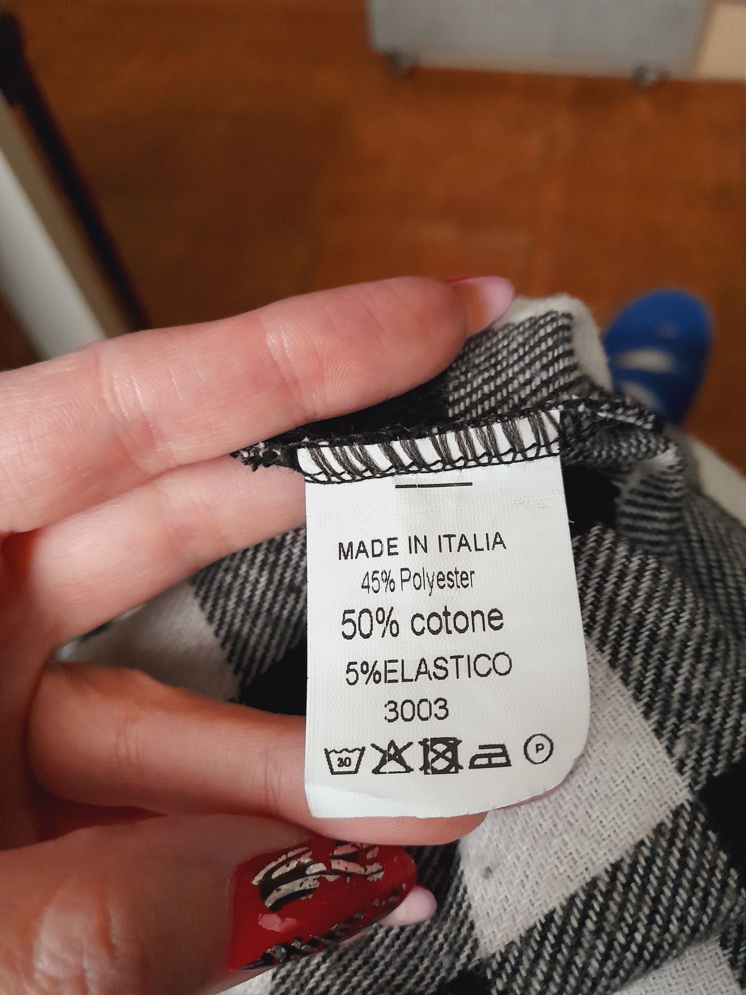 Ciążowa piękna sukienka tunika kratka w kratkę krateczka czarno biała