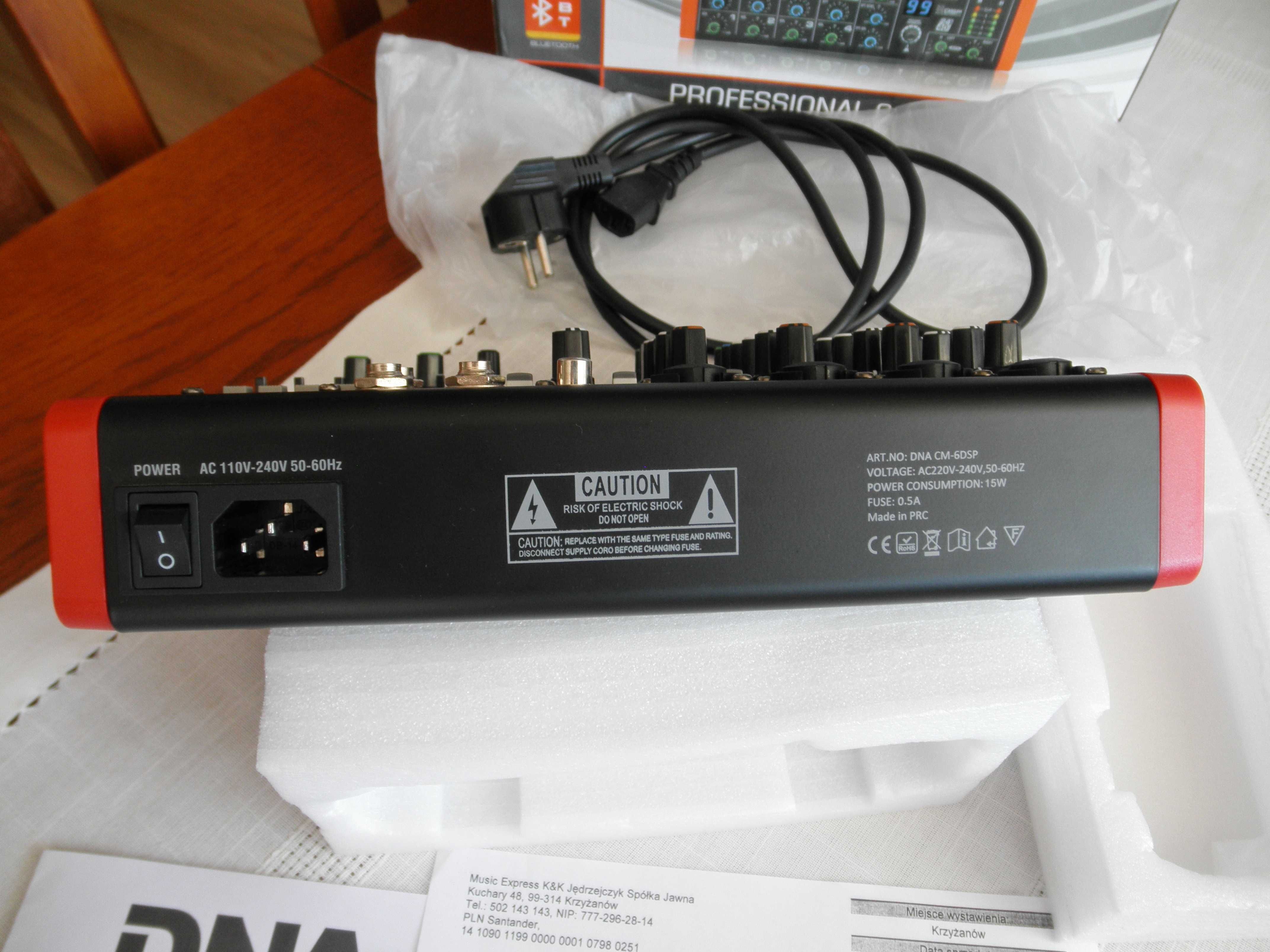 Mikser DNA CM-6 DSP na gwarancji . Mixer z pogłosem, equalizerem, USB.