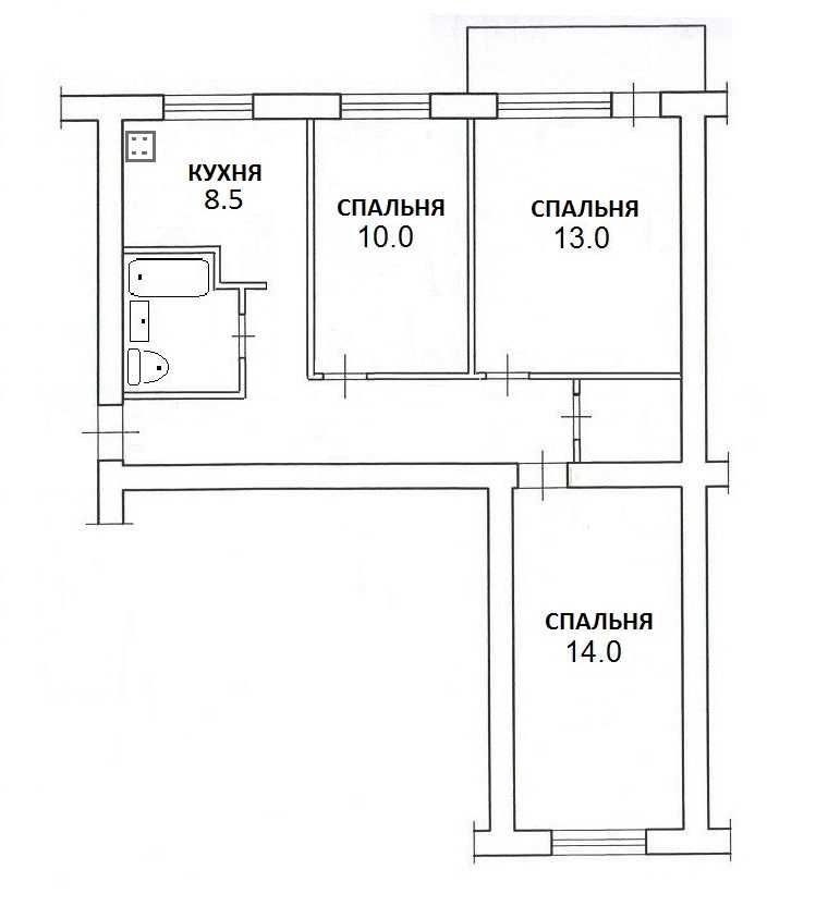 Фонтан, Семинарская (д.11А ), 3-комн., Эксклюзив.